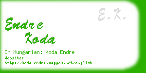 endre koda business card